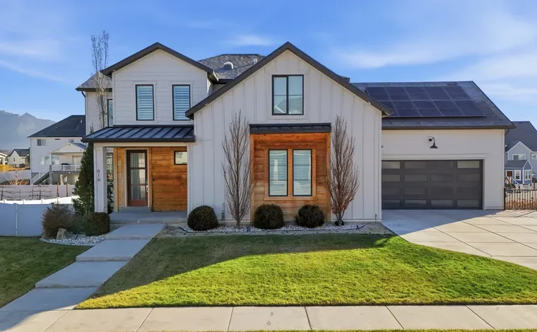 Garage Door Repair and Installation in Lehi and North Utah County, Utah Residential home with garage door in Lehi, North Utah County